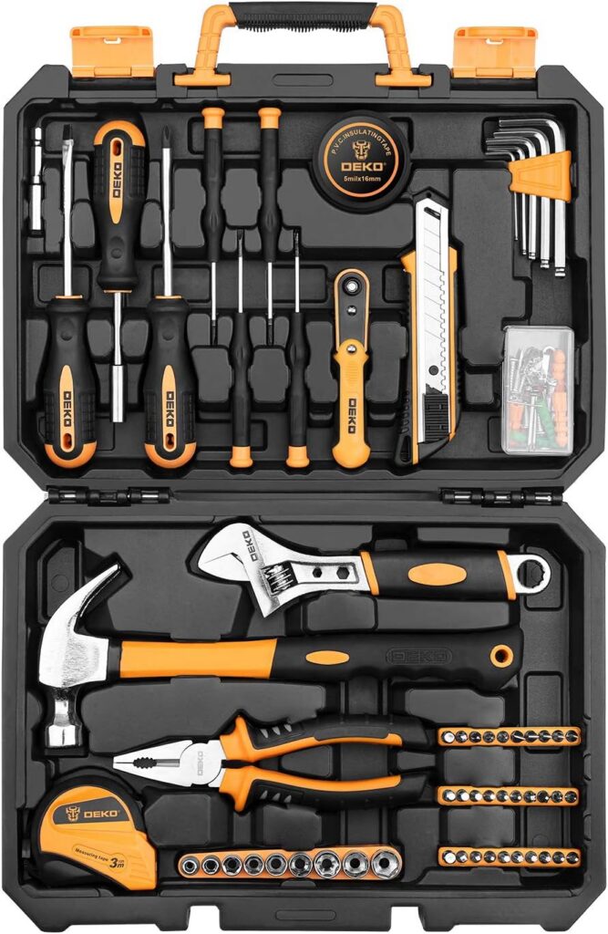 Kit de herramientas DEKO de 128 piezas