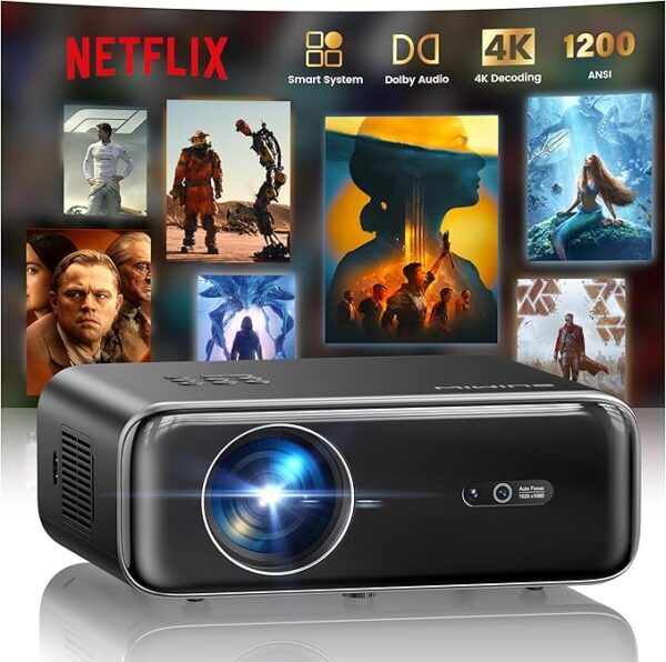 Proyector portátil con Bluetooth y corrección keystone
